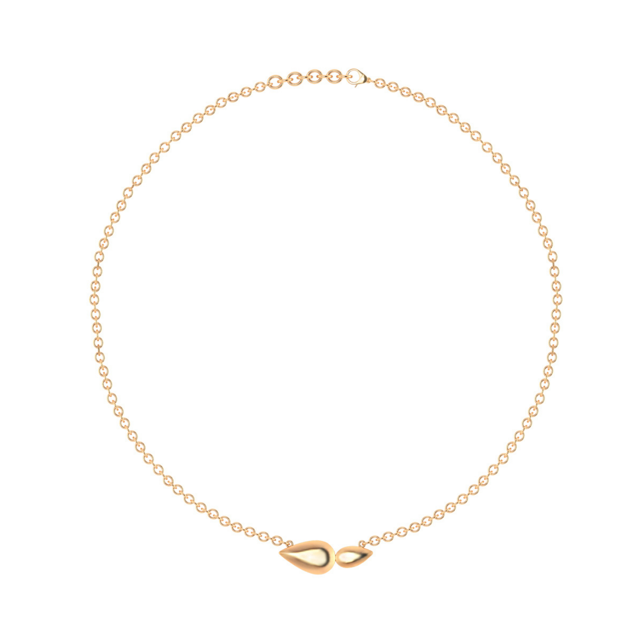 Lotus necklace 18k gold