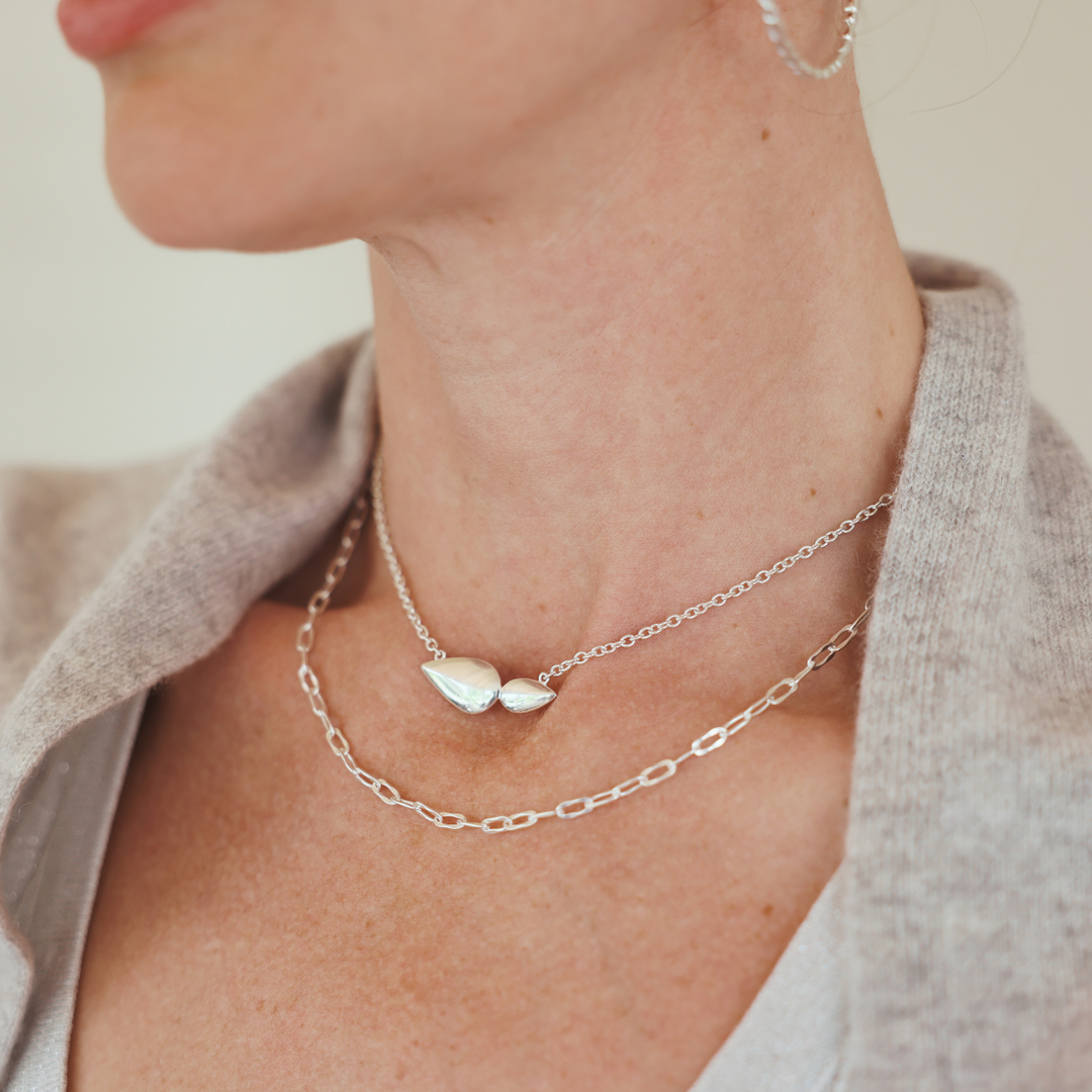 Bloom silver necklace