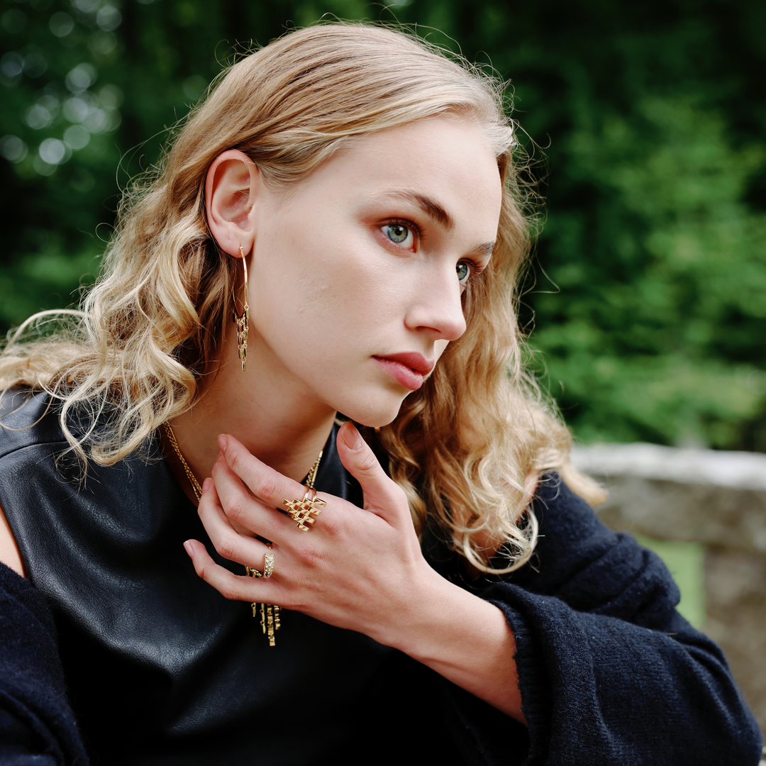 The Gatsby ring in gold vermeil