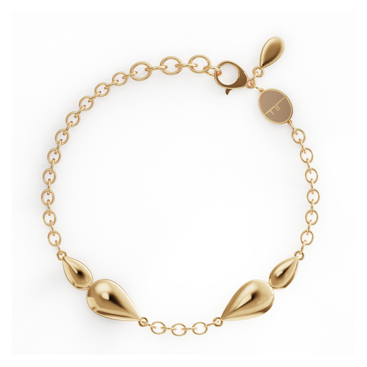 Lotus 18k gold vermeil bracelet