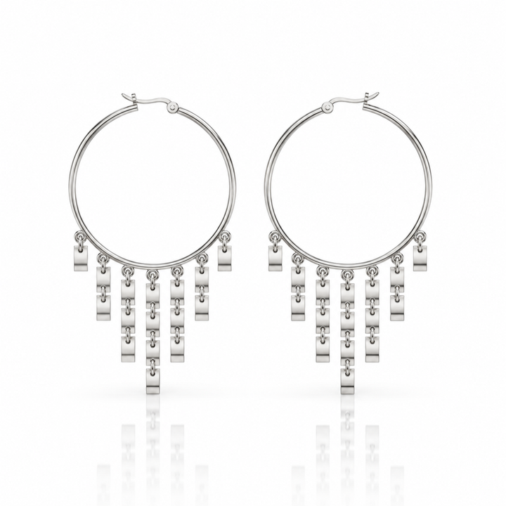 The Gatsby hoop earrings solid silver