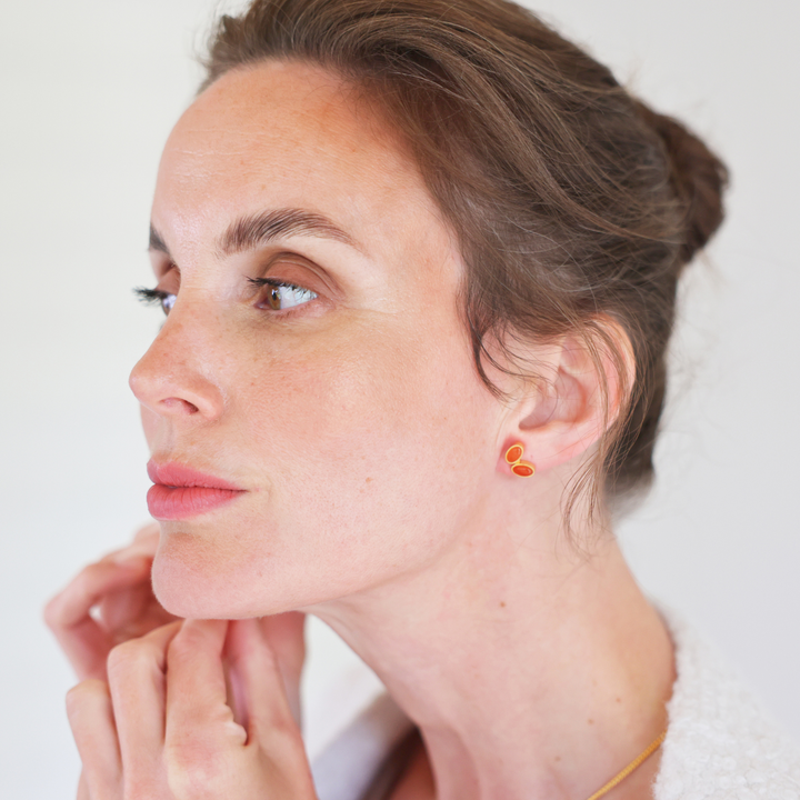 You & Me Baby 18k gold vermeil earrings