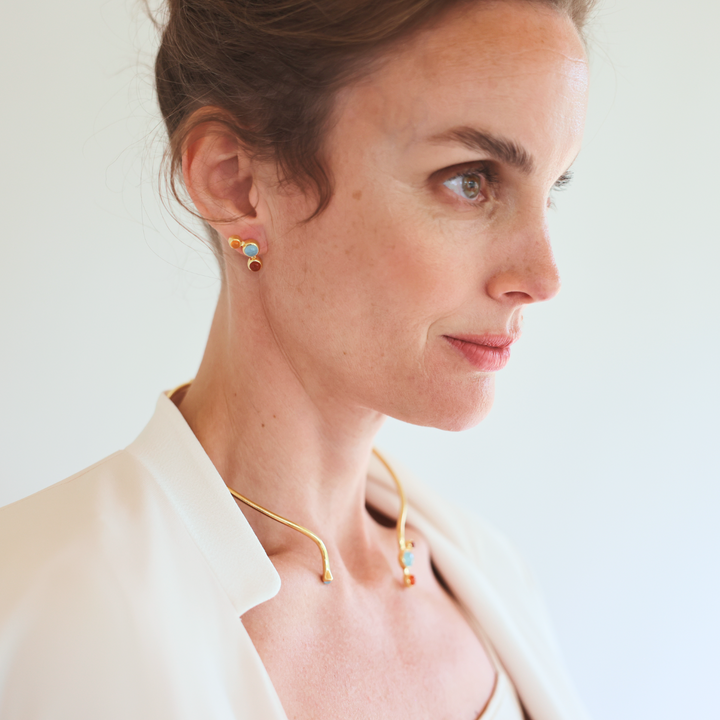 Aurora 18k gold vermeil earrings