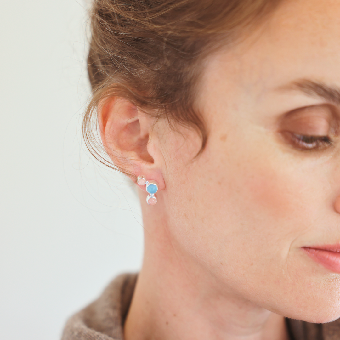 Aurora silver earrings