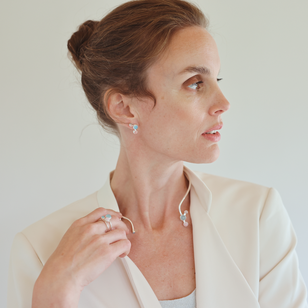 Aurora silver collier