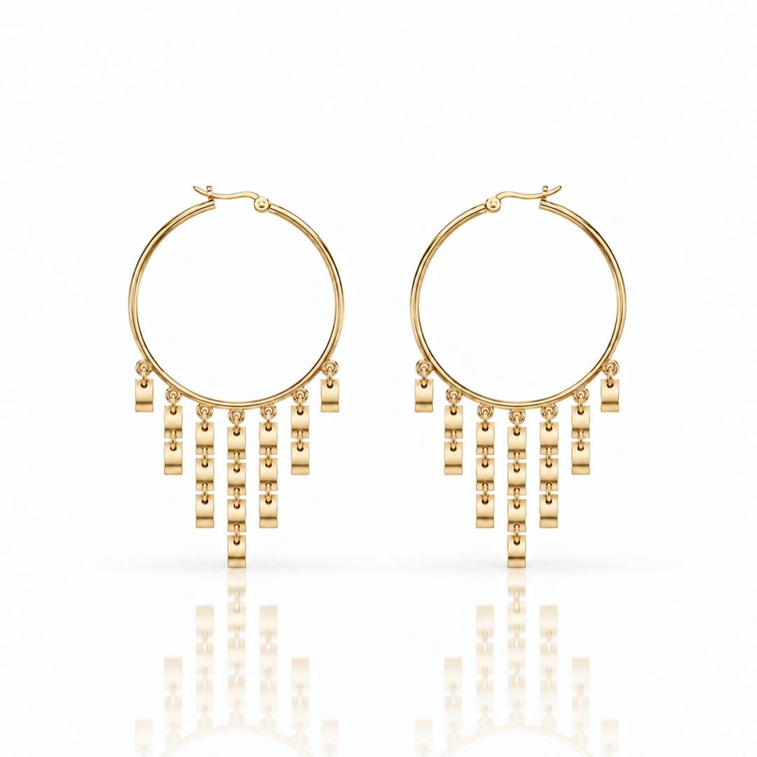 The Gatsby hoop earrings gold vermeil