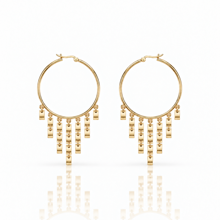 The Gatsby hoop earrings gold vermeil