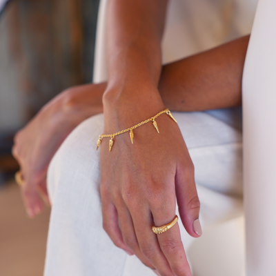 Horn bracelet 18k gold vermeil