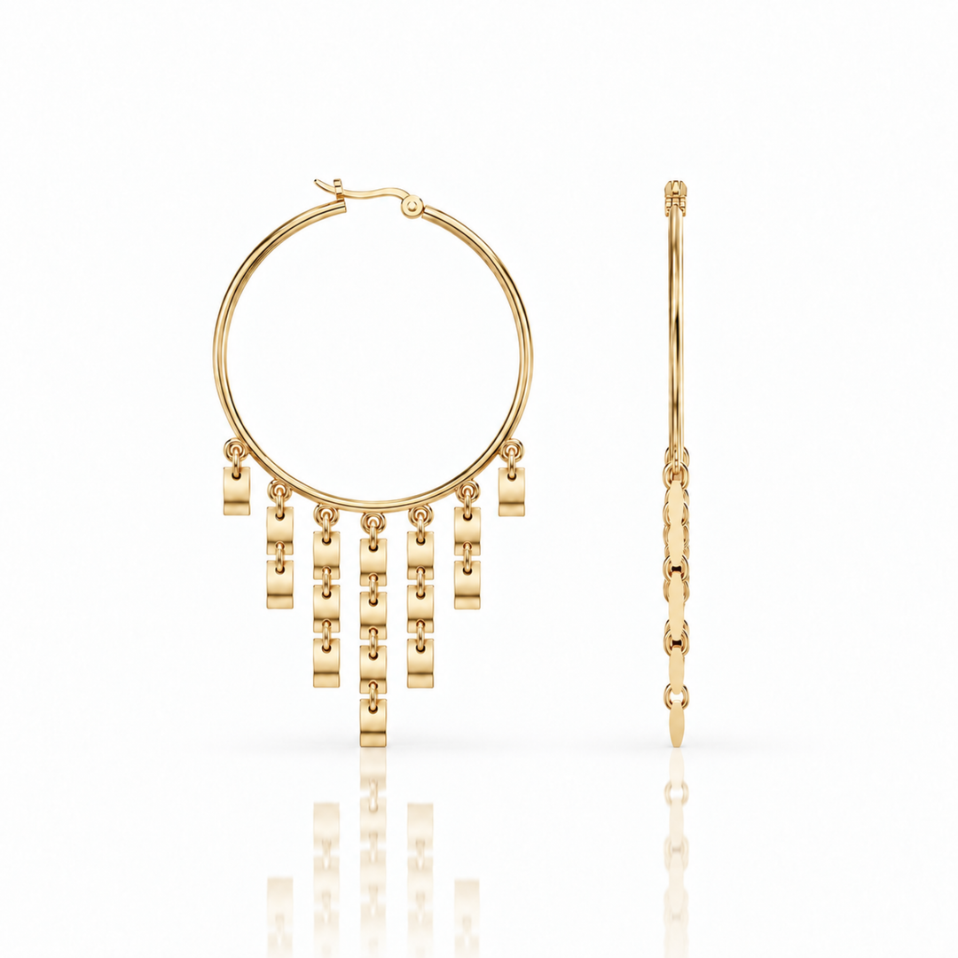The Gatsby hoop earrings gold vermeil