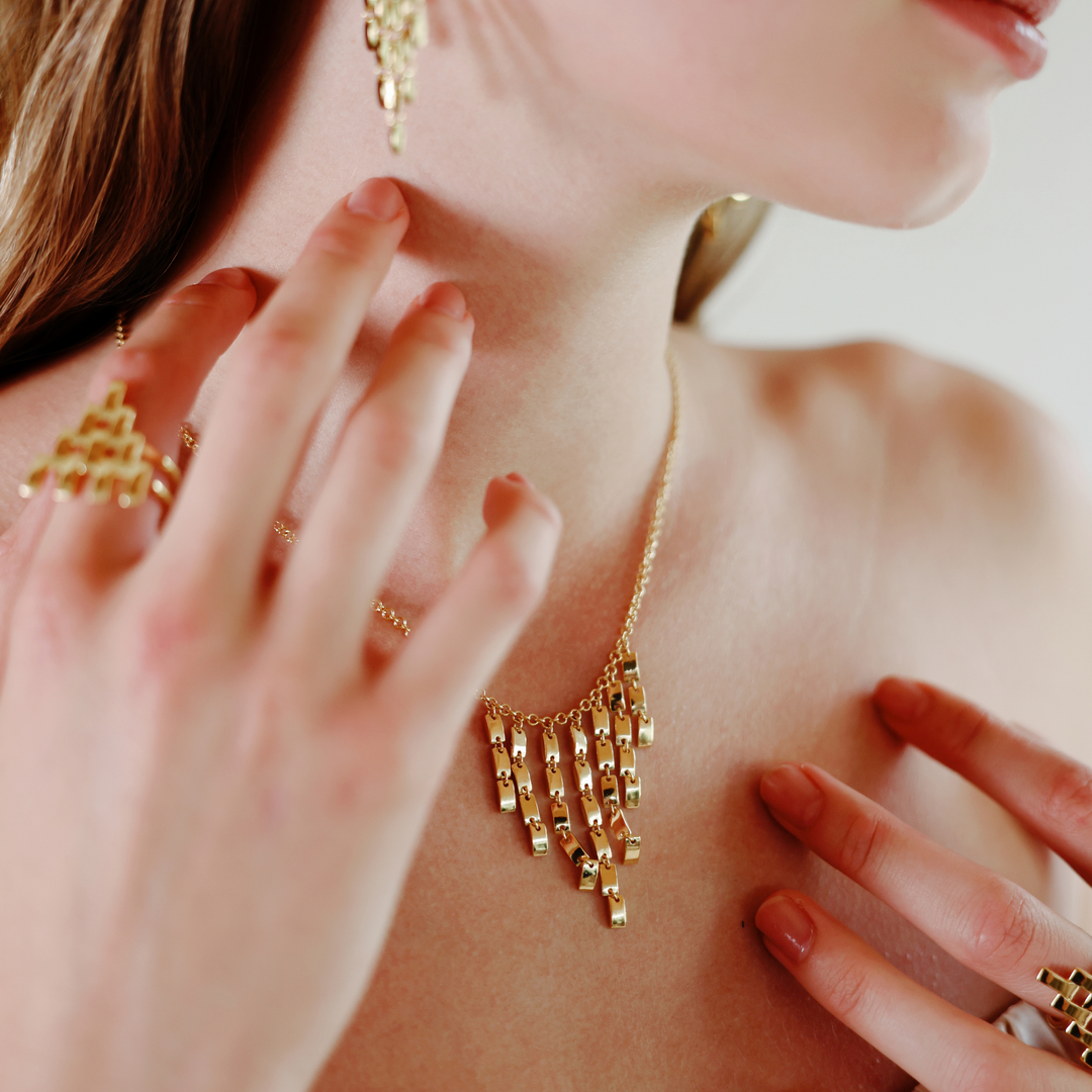 The Gatsby necklace gold vermeil
