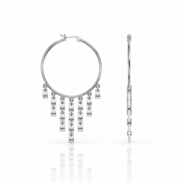 The Gatsby hoop earrings solid silver