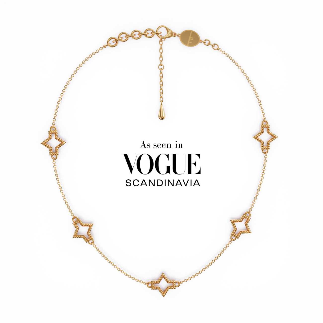 Starlite necklace, 18k gold vermeil