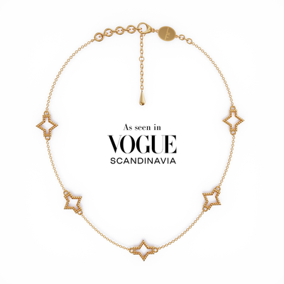 Starlite necklace, 18k gold vermeil