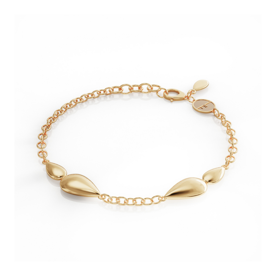 Lotus 18k gold vermeil bracelet