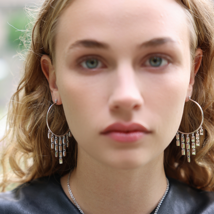 The Gatsby hoop earrings solid silver