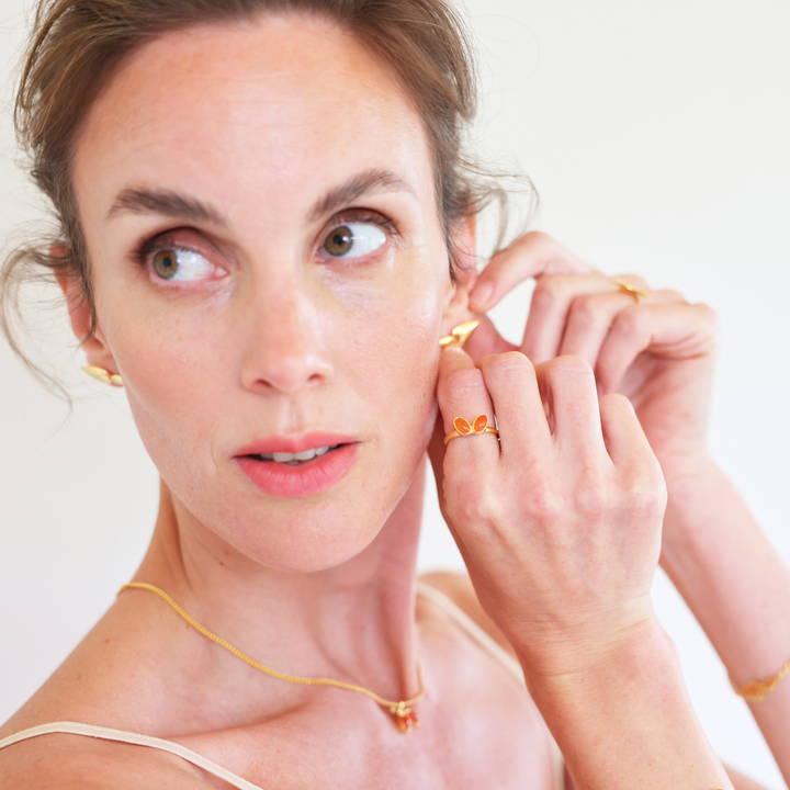 You & Me Baby 18k gold vermeil ring