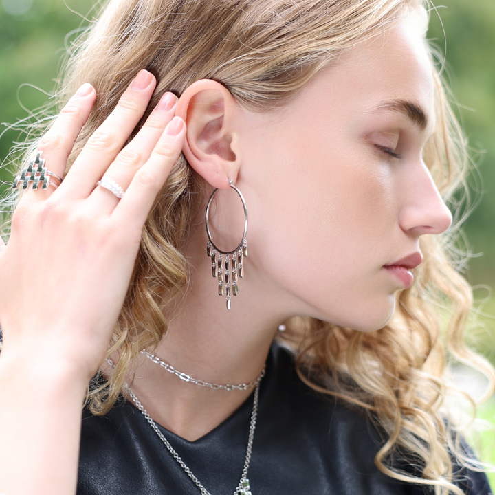 The Gatsby hoop earrings solid silver