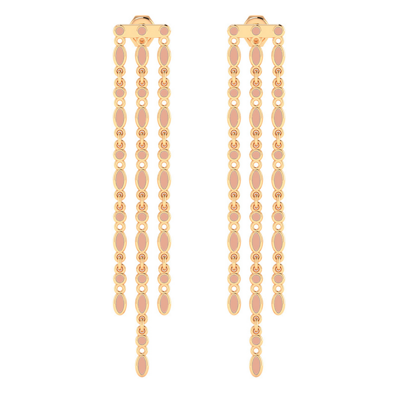Amalei 18k gold earrings with colored enamel