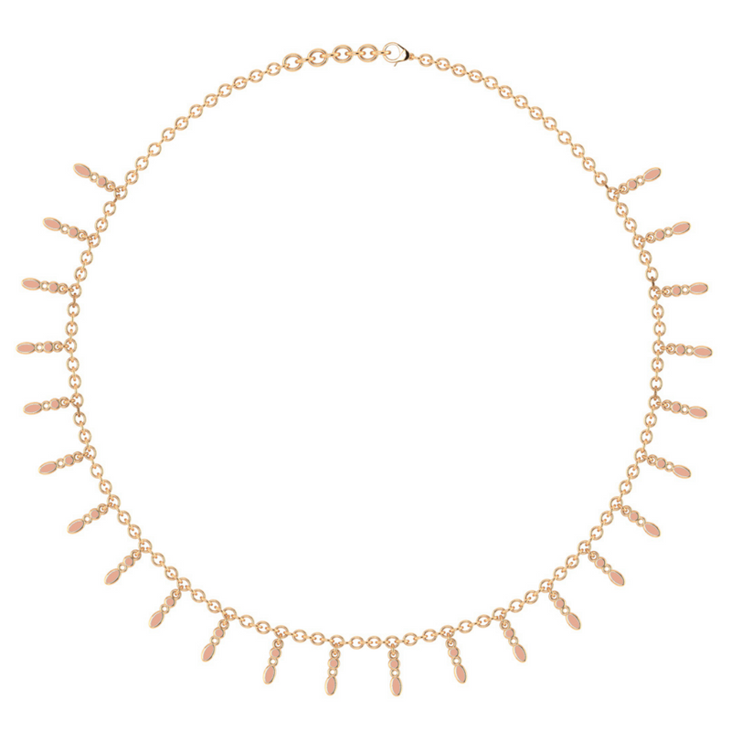 Amalei 18k gold necklace with colored enamel