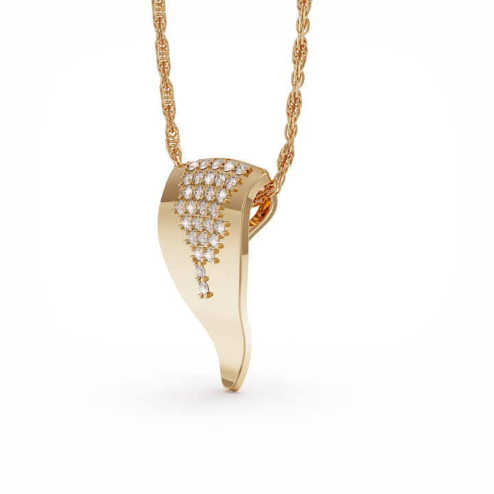 Echo long 18k gold vermeil necklace with clear CZ stones