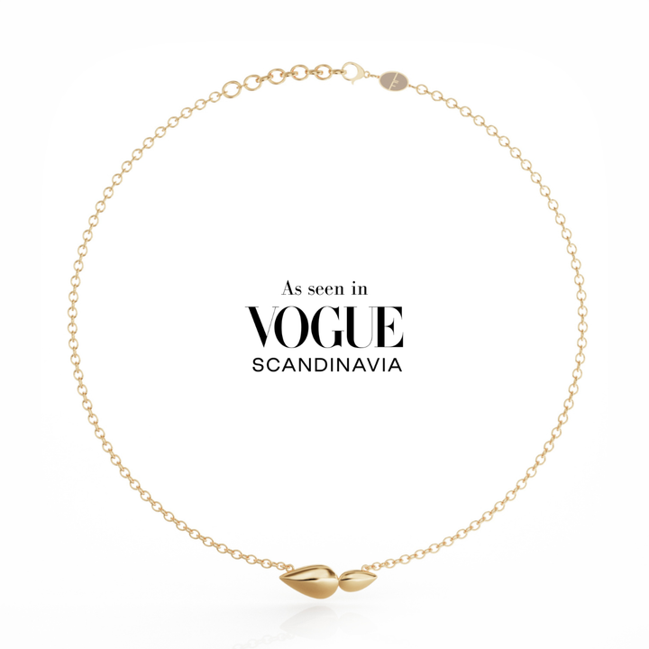 Lotus 18k gold vermeil necklace