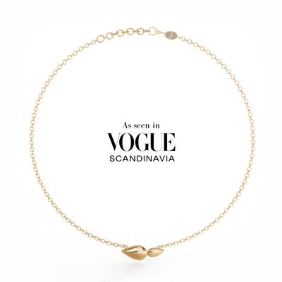 Lotus necklace 18k gold vermeil