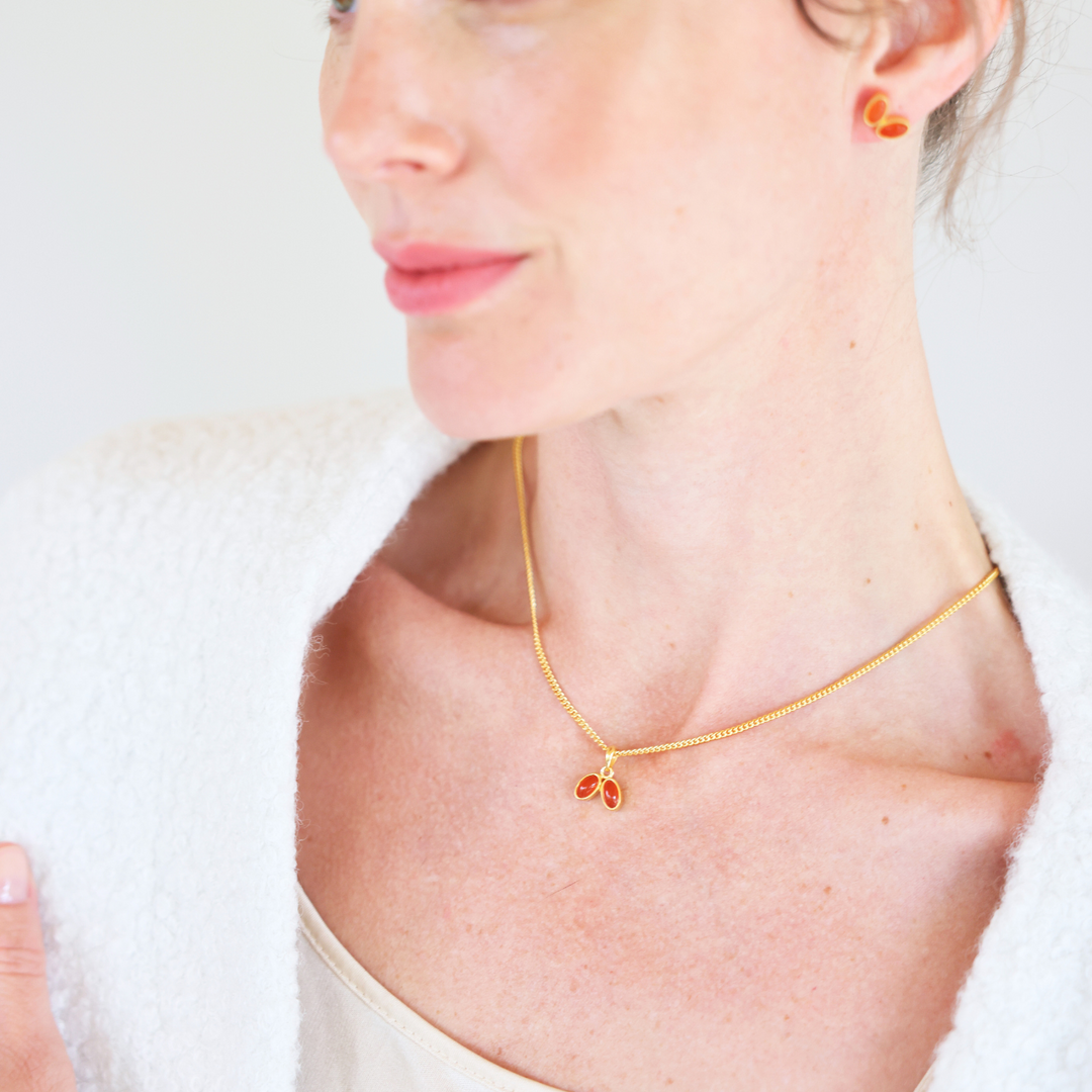 You & Me Baby 18k gold vermeil necklace