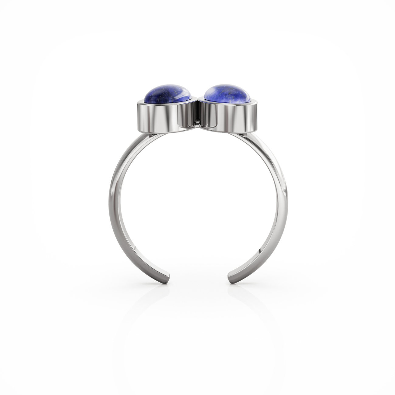 You & Me Baby sterling silver ring with blue lapis lazuli stones