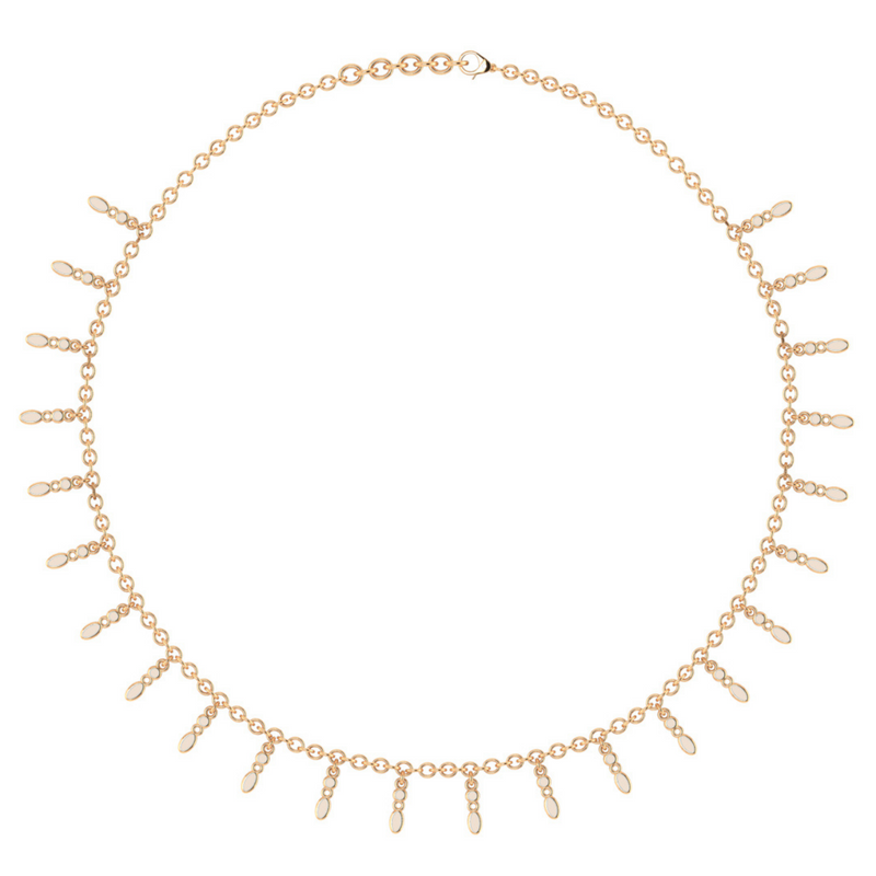 Amalei 18k gold necklace with colored enamel