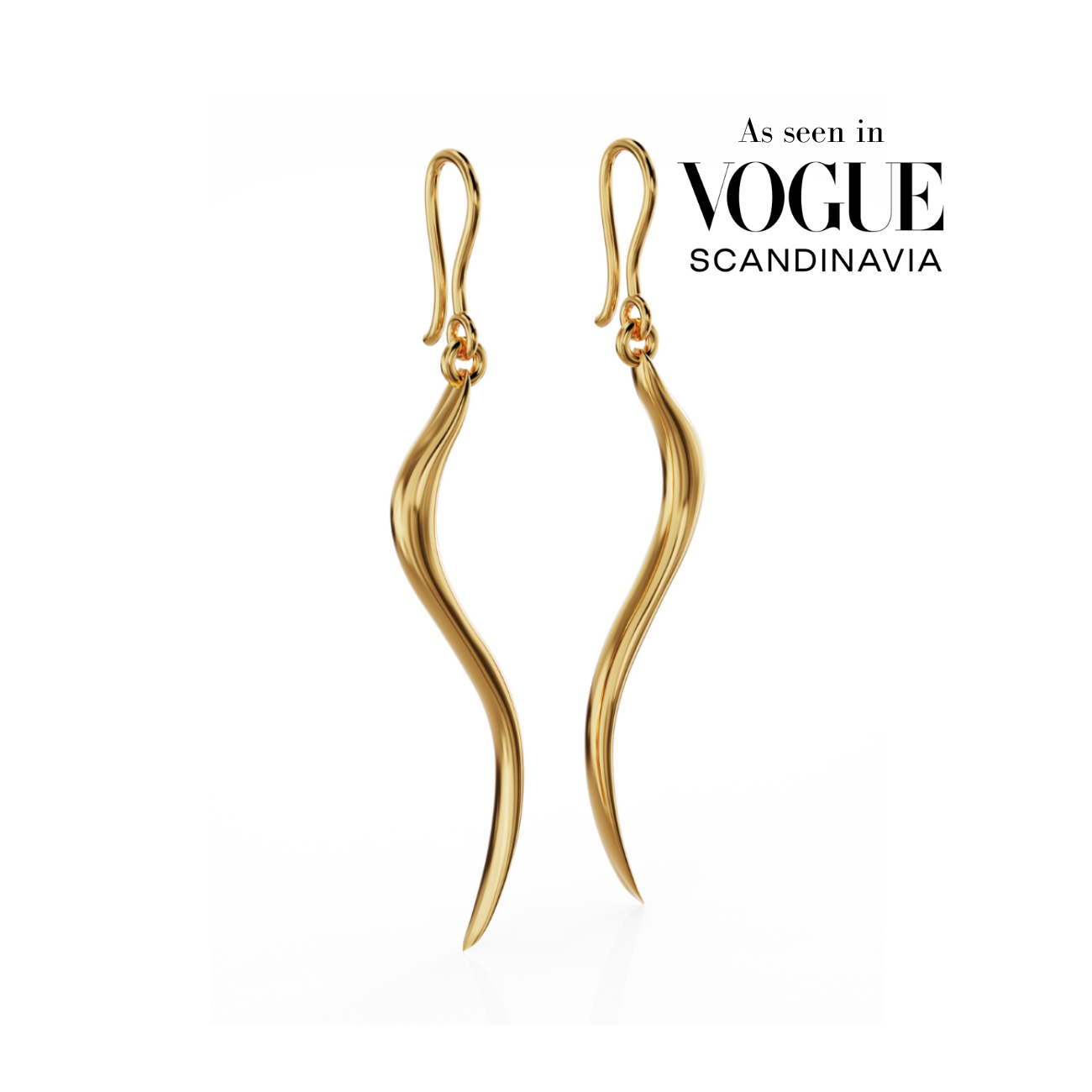 Swirl earrings 18k gold vermeil