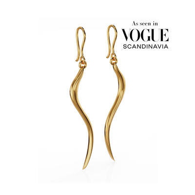 Swirl earrings 18k gold vermeil