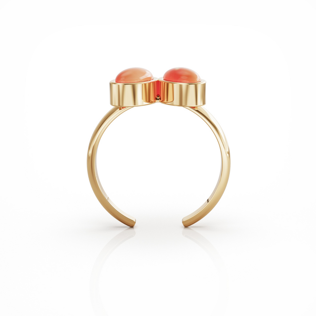 You & Me Baby 18k gold vermeil ring
