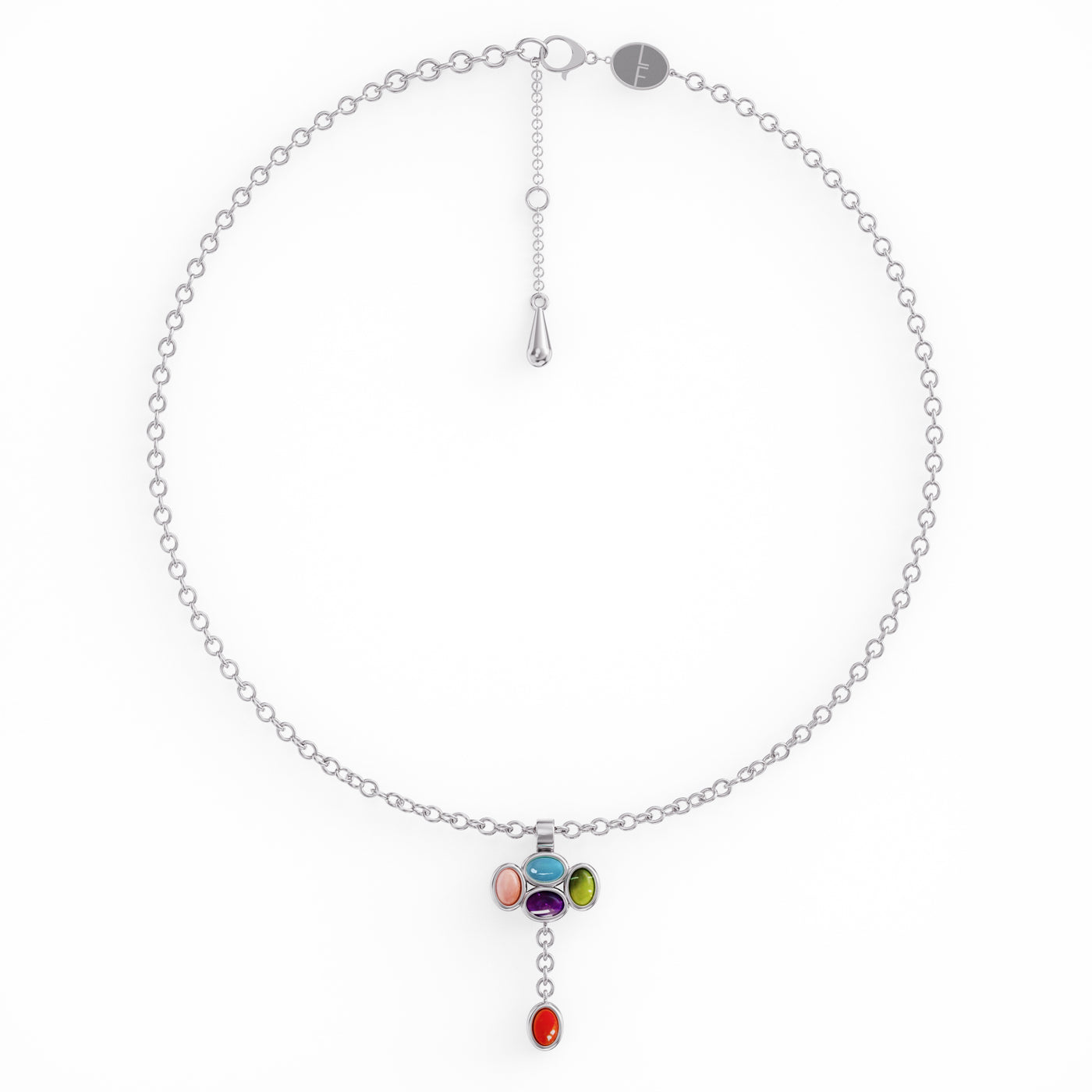 Bauble necklace silver