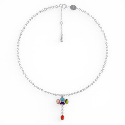 Bauble necklace silver