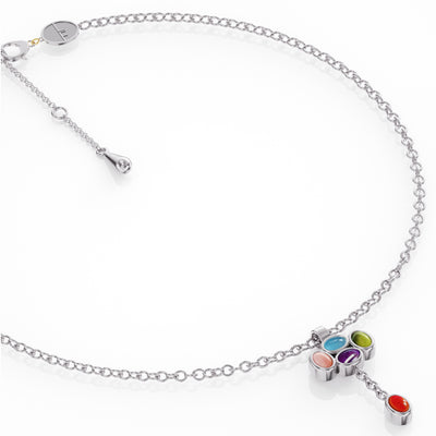 Bauble necklace silver