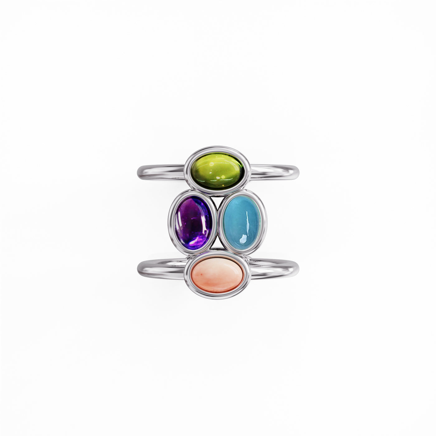 Bauble ring silver
