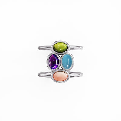 Bauble ring silver