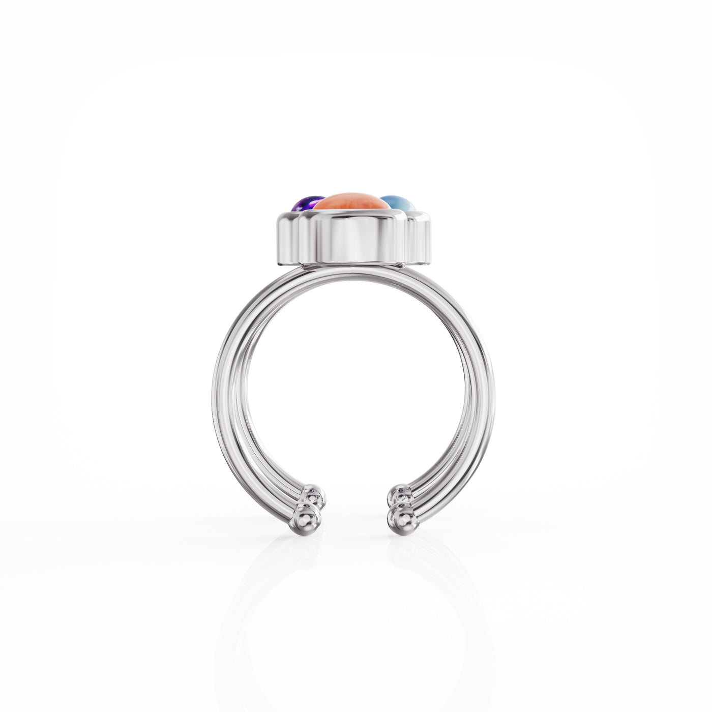 Bauble ring silver