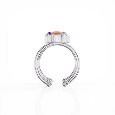 Bauble ring silver