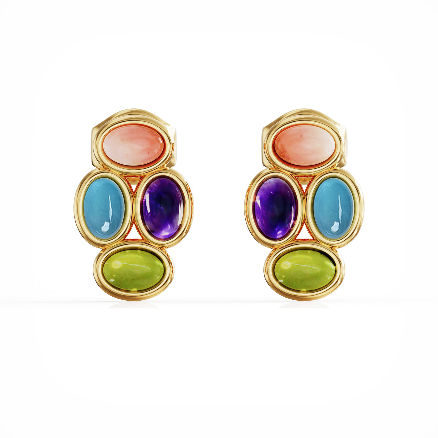 Bauble stud earrings 18kgold