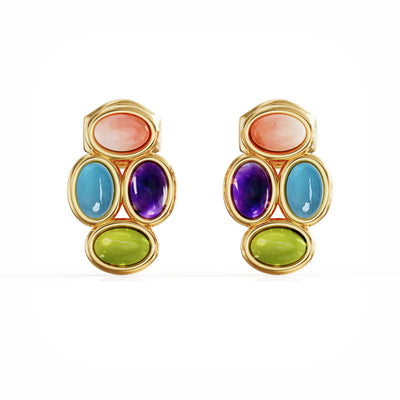 Bauble stud earrings 18kgold