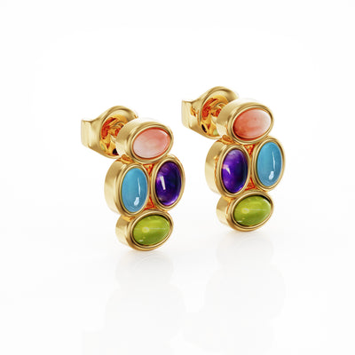 Bauble stud earrings 18kgold