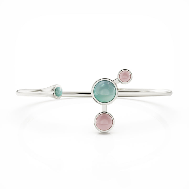 Aurora silver bangle