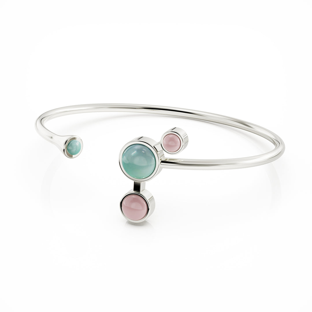 Aurora silver bangle