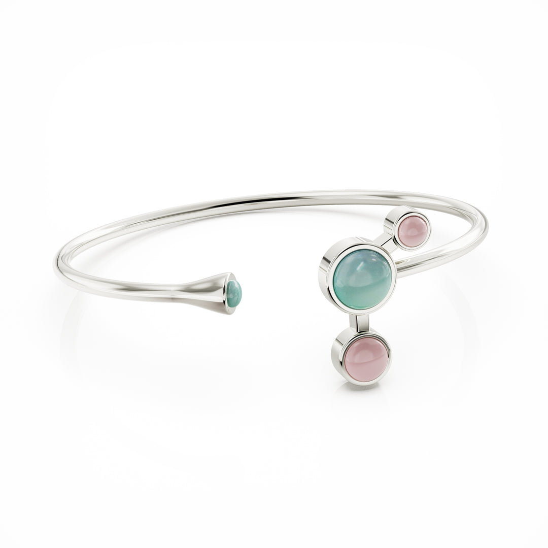 Aurora silver bangle