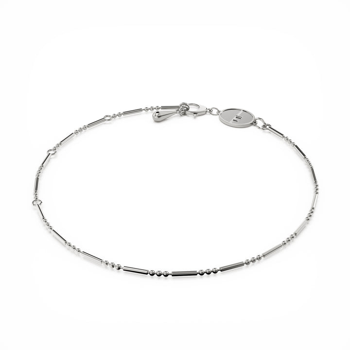 Daisy silver layering bracelet