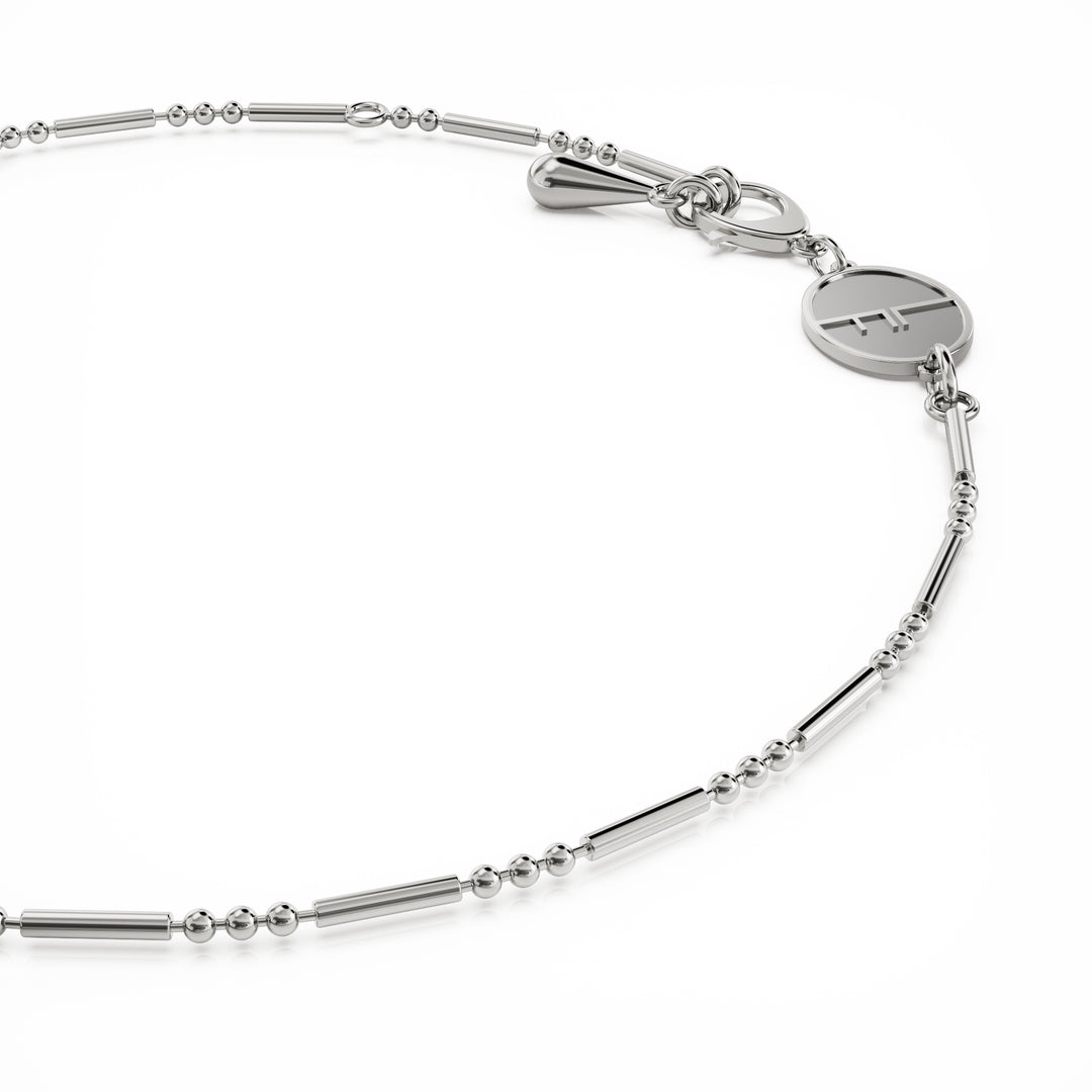 Daisy silver layering bracelet