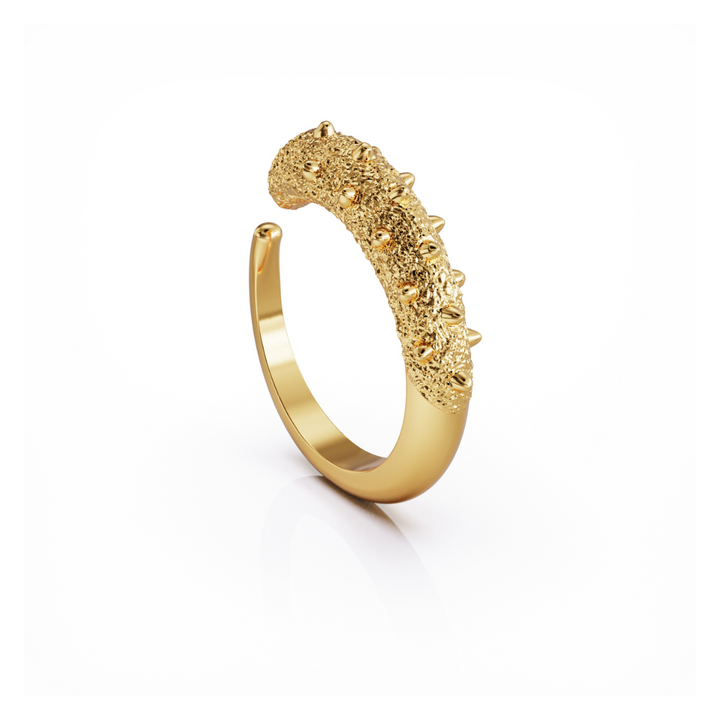 Horn 18k gold vermeil ring