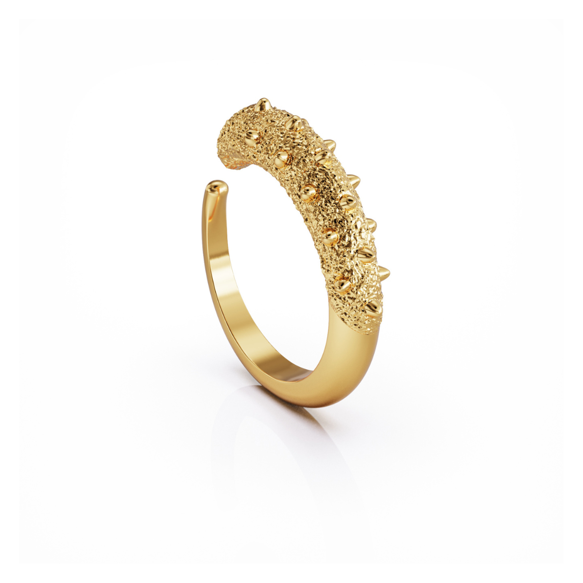 Horn ring 18k gold vermeil