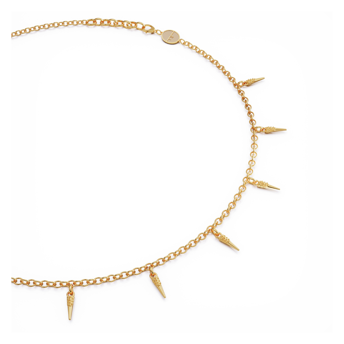 Horn necklace 18k gold vermeil